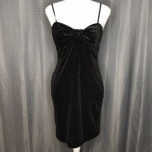 BLACK SHIMMERY SNUG DRESS MEDIUM New FASHION MAGAZINE